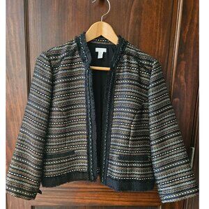 Chico's Black & Gold Jacket, Size 2/Large